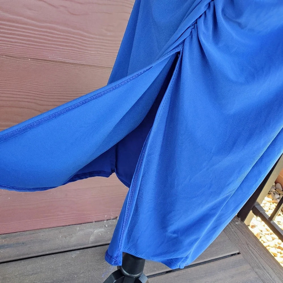 Myth Royal Blue Ruched Bodycon Dress Size XL - Picture 7 of 8